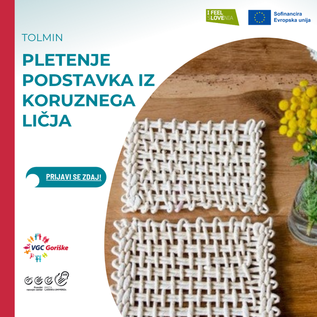 Pletenje podstavka iz koruznega ličja
